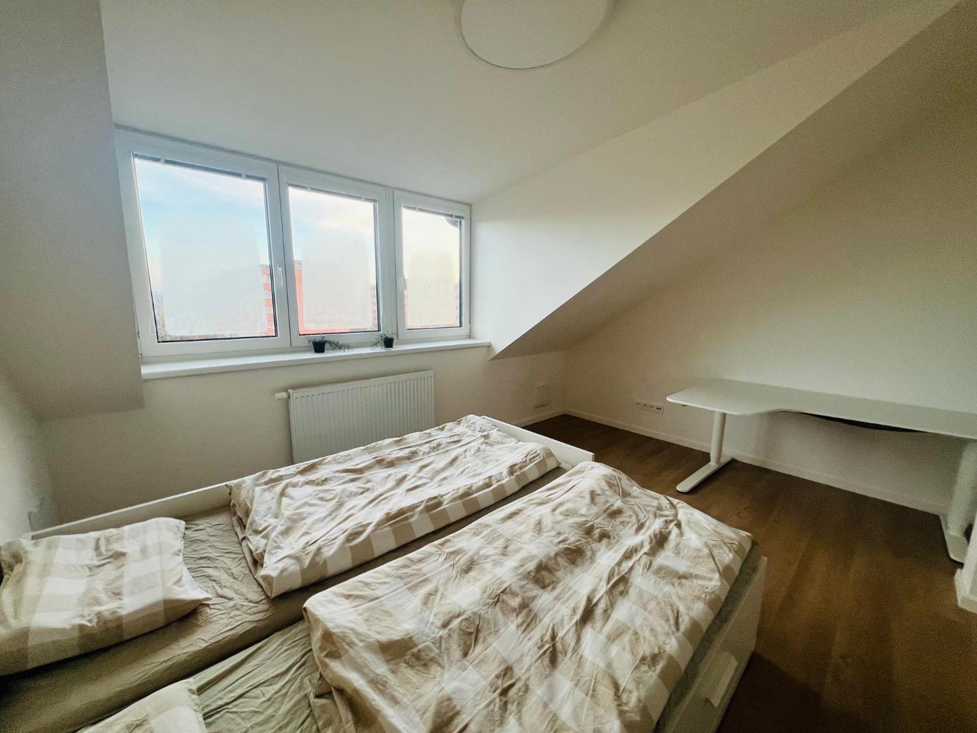 New Sunny Rooftop With A Terrace 10 Minutes From City Centre Praga